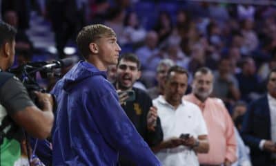 Fotografía de Juanjo Martín, en la que puede verse en una imagen de archivo del 9 de octubre de 2025 al futbolista del Real Madrid Dean Huijsen. EFE