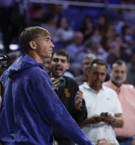 Fotografía de Juanjo Martín, en la que puede verse en una imagen de archivo del 9 de octubre de 2025 al futbolista del Real Madrid Dean Huijsen. EFE