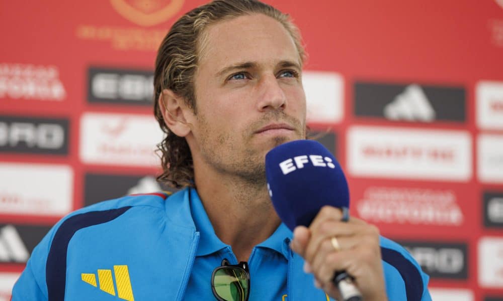 Marcos Llorente, jugador de la selección española, durante su entrevista con la Agencia EFE. EFE / Rodrigo Jiménez