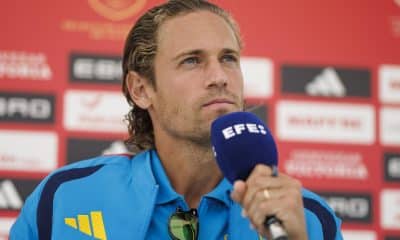 Marcos Llorente, jugador de la selección española, durante su entrevista con la Agencia EFE. EFE / Rodrigo Jiménez