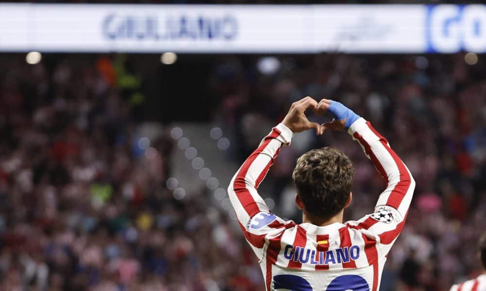 Giuliano Simeone, en una foto de archivo durante un partido de esta temporada. EFE/ Sergio Pérez