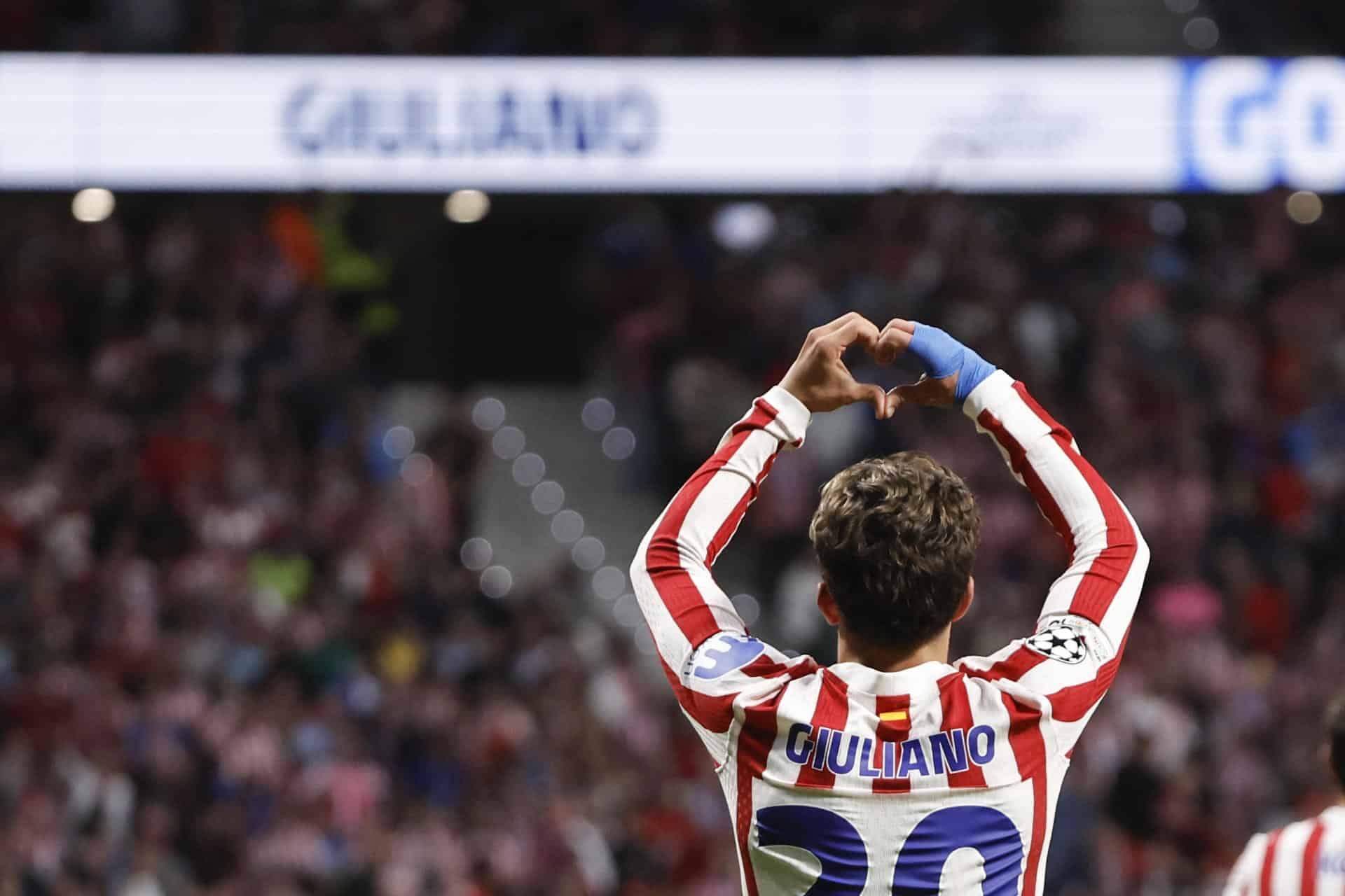 Giuliano Simeone, en una foto de archivo durante un partido de esta temporada. EFE/ Sergio Pérez