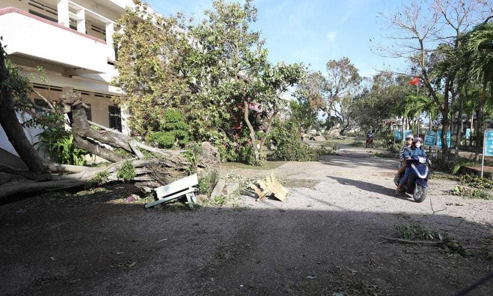 Daños causados por el tifón Kalmaegi tras impactar el jueves contra la región central de Vietnam.
EFE/EPA/TIEN DAT