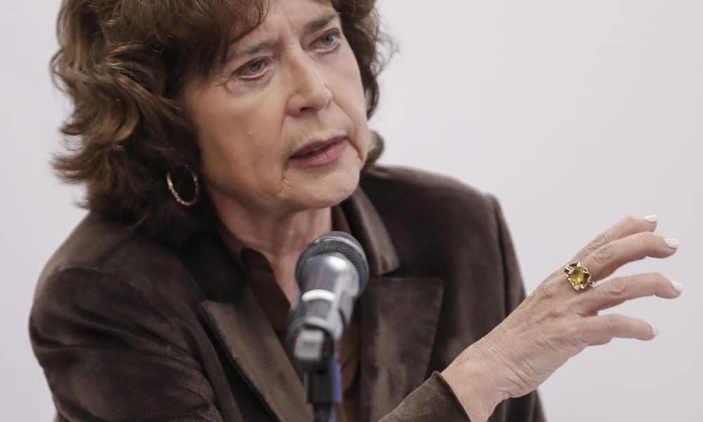 La secretaria de Ciencias, Humanidades, Tecnología e Innovación, Rosaura Ruiz Gutiérrez, participa en una rueda de prensa este martes, en Ciudad de México (México). EFE/ Isaac Esquivel