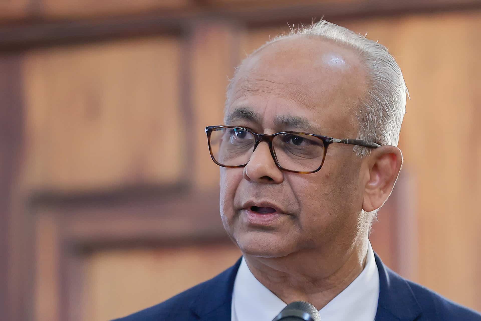 El secretario general de la Organización de los Estados Americanos (OEA), Albert Ramdin, habla durante una rueda de prensa. Imagen de archivo. EFE/ José Jácome
