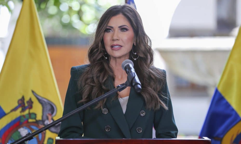 Fotografía de archivo de la secretaria de Seguridad Nacional de Estados Unidos, Kristi Noem. EFE/ José Jácome