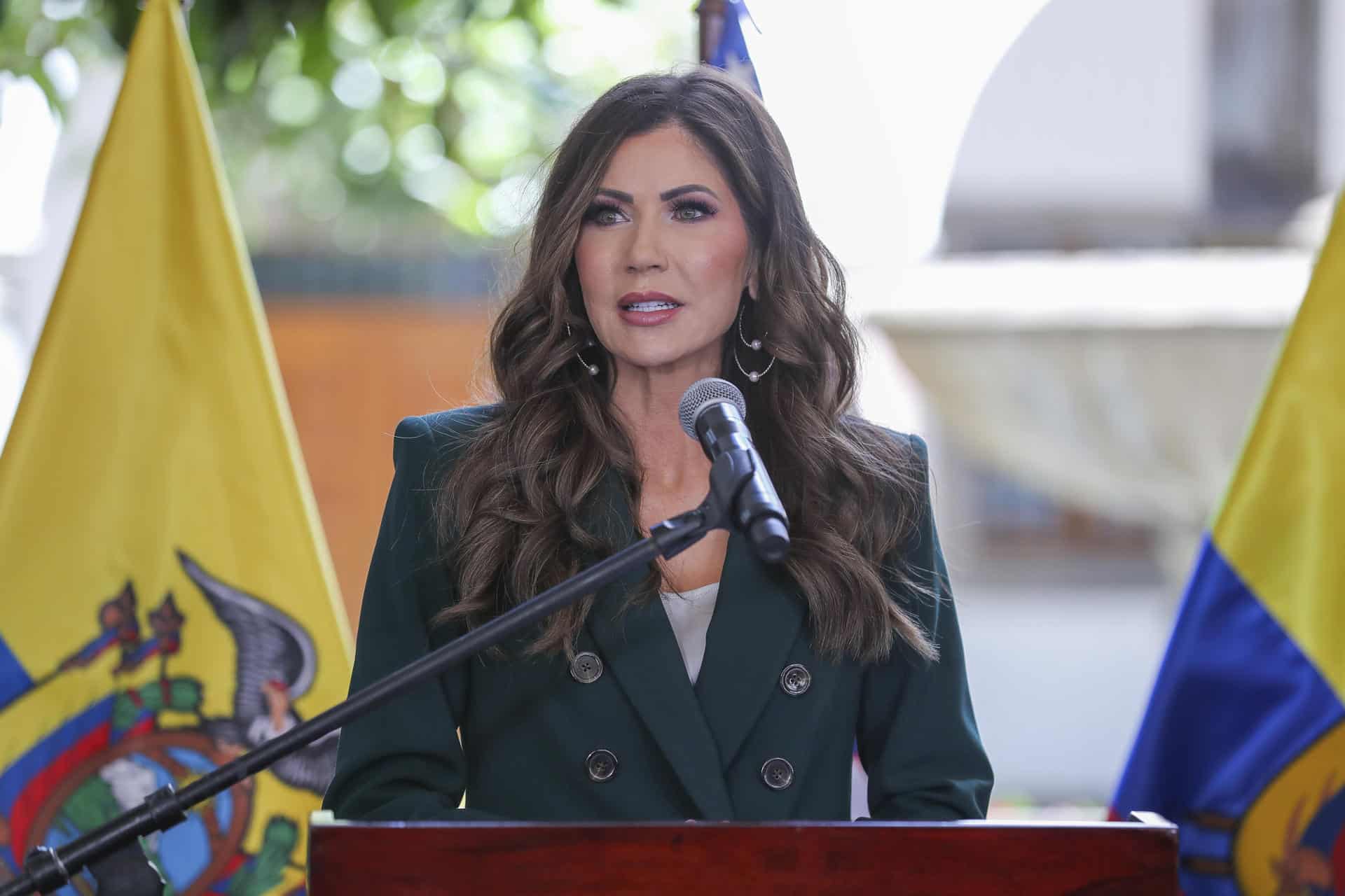 Fotografía de archivo de la secretaria de Seguridad Nacional de Estados Unidos, Kristi Noem. EFE/ José Jácome