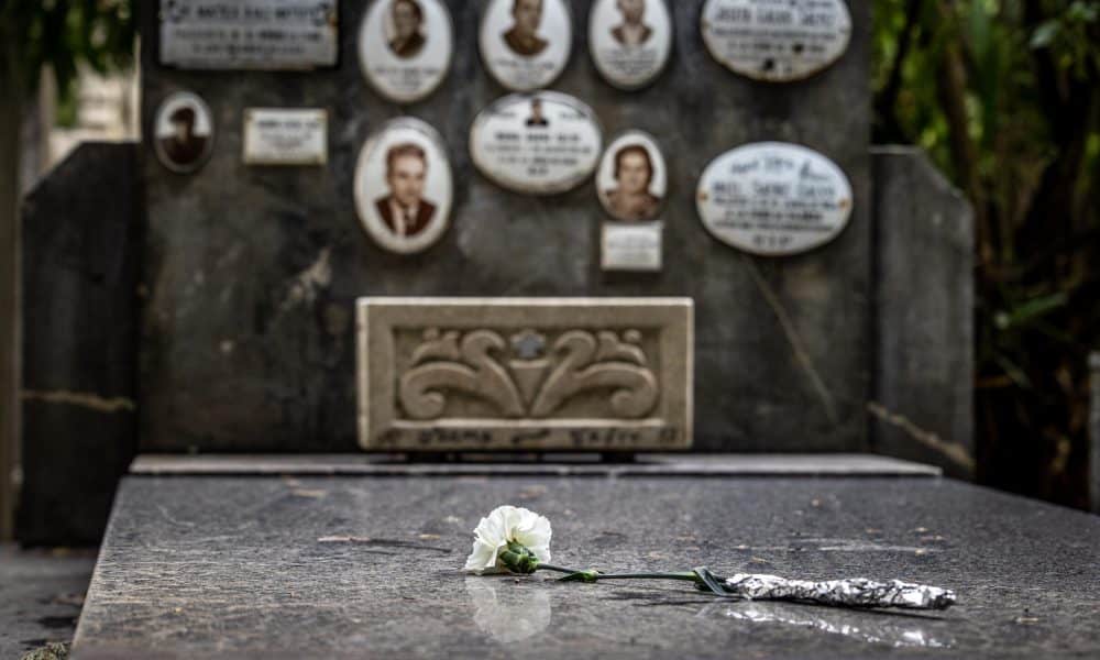 Los logroñeses han cumplido este sábado, día de Todos los Santos, con la tradición de visitar los cementerios para volver a recordar a quienes no olvidan el resto del año, con flores, plegarias o frases emotivas, que han dejado escritas en el 'árbol del recuerdo'. EFE/Raquel Manzanares