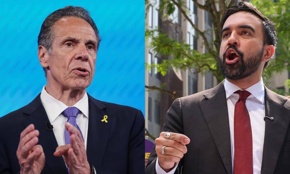 Combo de fotografías de archivo donde aparecen los candidatos a la alcaldía de Nueva York Andrew Cuomo (i) y Zohran Mamdani. EFE/ Yuki Iwamura / Sarah Yenesel