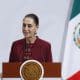 La presidenta de México, Claudia Sheinbaum, habla durante una rueda de prensa el viernes, en Palacio Nacional de la Ciudad de México (México). EFE/Sáshenka Gutiérrez