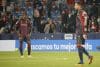 El delantero del Levante Etta Eyong (i) lamenta la derrota al término del partido de LaLiga que Levante UD y Athletic Club disputaron en el estadio Ciutat de Valencia. EFE/Ana Escobar
