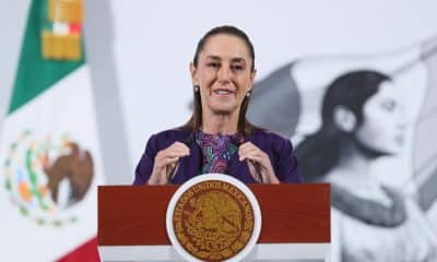 La presidenta de México, Claudia Sheinbaum, habla durante una rueda de prensa en Palacio Nacional de la Ciudad de México (México). Imagen de archivo. EFE/Mario Guzmán