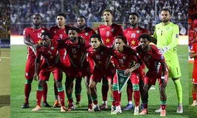 Combo de fotografías que muestra, de izquierda a derecha, a los equipos nacionales de fútbol de Haití, Surinam y Panamá. EFE/ Bienvenido Velasco/ Fernando Ruiz/ STR