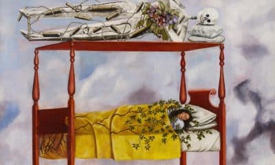 Fotografía cedida por Sotheby's del autorretrato surrealista 'El Sueño (La cama)' de la pintora mexicana Frida Kahlo. EFE/Sotheby's