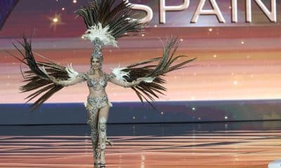 La representante de España, Andrea Valero, compite en la competencia de traje nacional de Miss Universo 2025 en el Impact Challenger Hall de la provincia de Nonthaburi, en las afueras de Bangkok, Tailandia. EFE/ Rungroj Yongrit