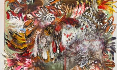 Fotografía cedida por la casa de subastas Christie's donde se observa la obra 'Untitled (Colonization in America, Visual History Wall Map, Prepared by Civic Education Service)' de la artista dominico-haitiana Firelei Báez. EFE/ Christie's / SOLO USO EDITORIAL/ NO VENTAS/ SOLO DISPONIBLE PARA ILUSTRAR LA NOTICIA QUE ACOMPAÑA (CRÉDITO OBLIGATORIO)