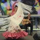La bailaora Concha Jareño, el cantaor Juan Motos y el guitarrista Jesús Núñez durante su actuación en la estación Paco de Lucía del Metro de Madrid, con motivo Día Internacional del Flamenco en 2023. EFE/ Fernando Alvarado/Archivo.