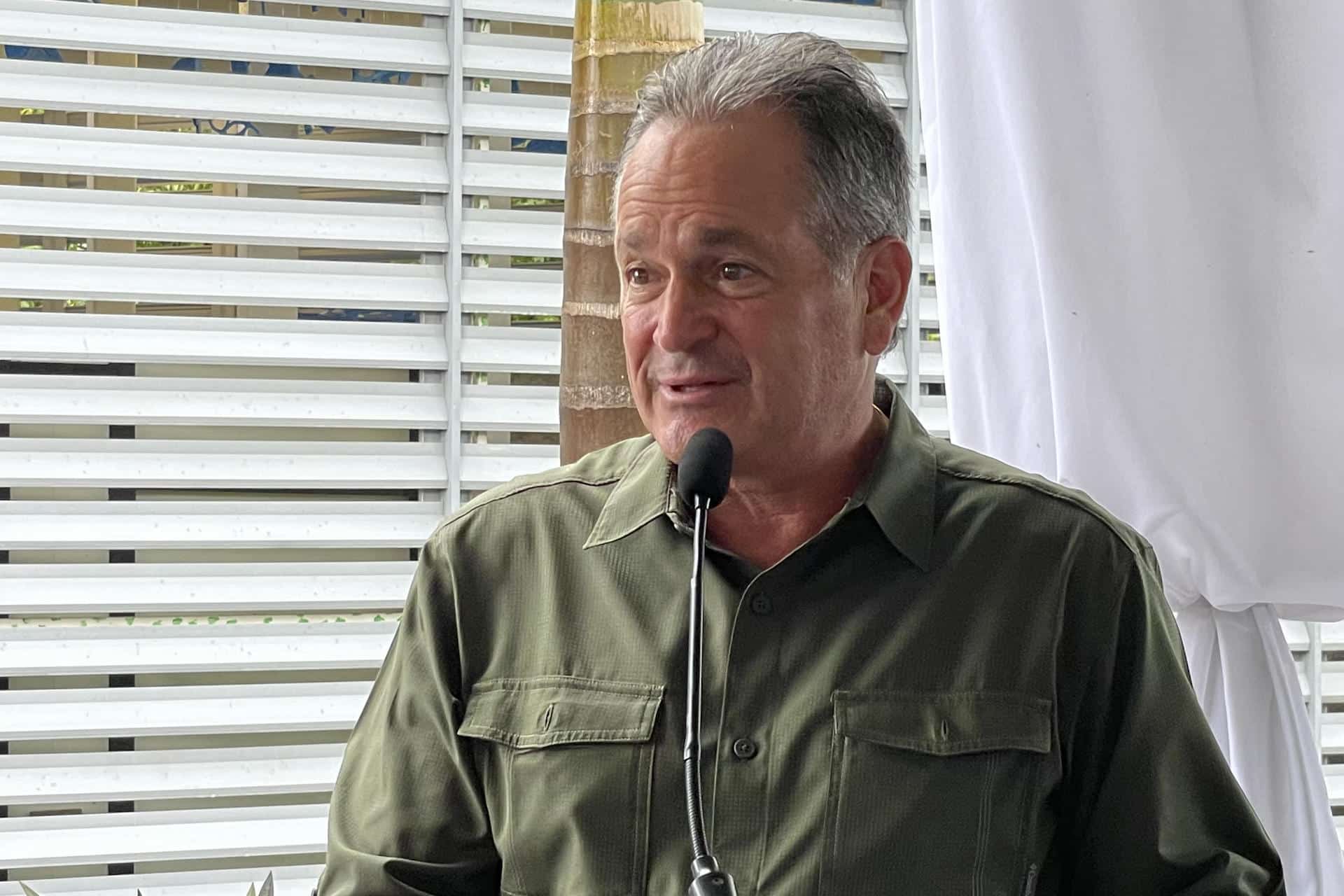 Fotografía de archivo del ministro de Ambiente de Panamá Juan Carlos Navarro, durante un acto público, en Ciudad de Panamá (Panamá). EFE/Ana de León