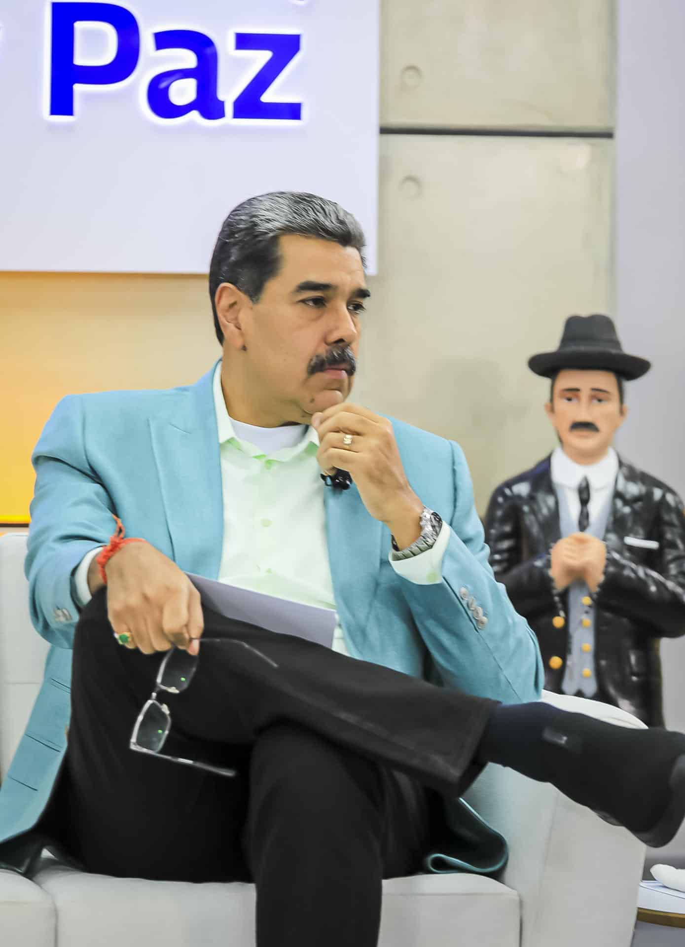 Fotografía cedida del presidente de Venezuela, Nicolás Maduro, en un acto de Gobierno, en Caracas (Venezuela). EFE/ Palacio Miraflores