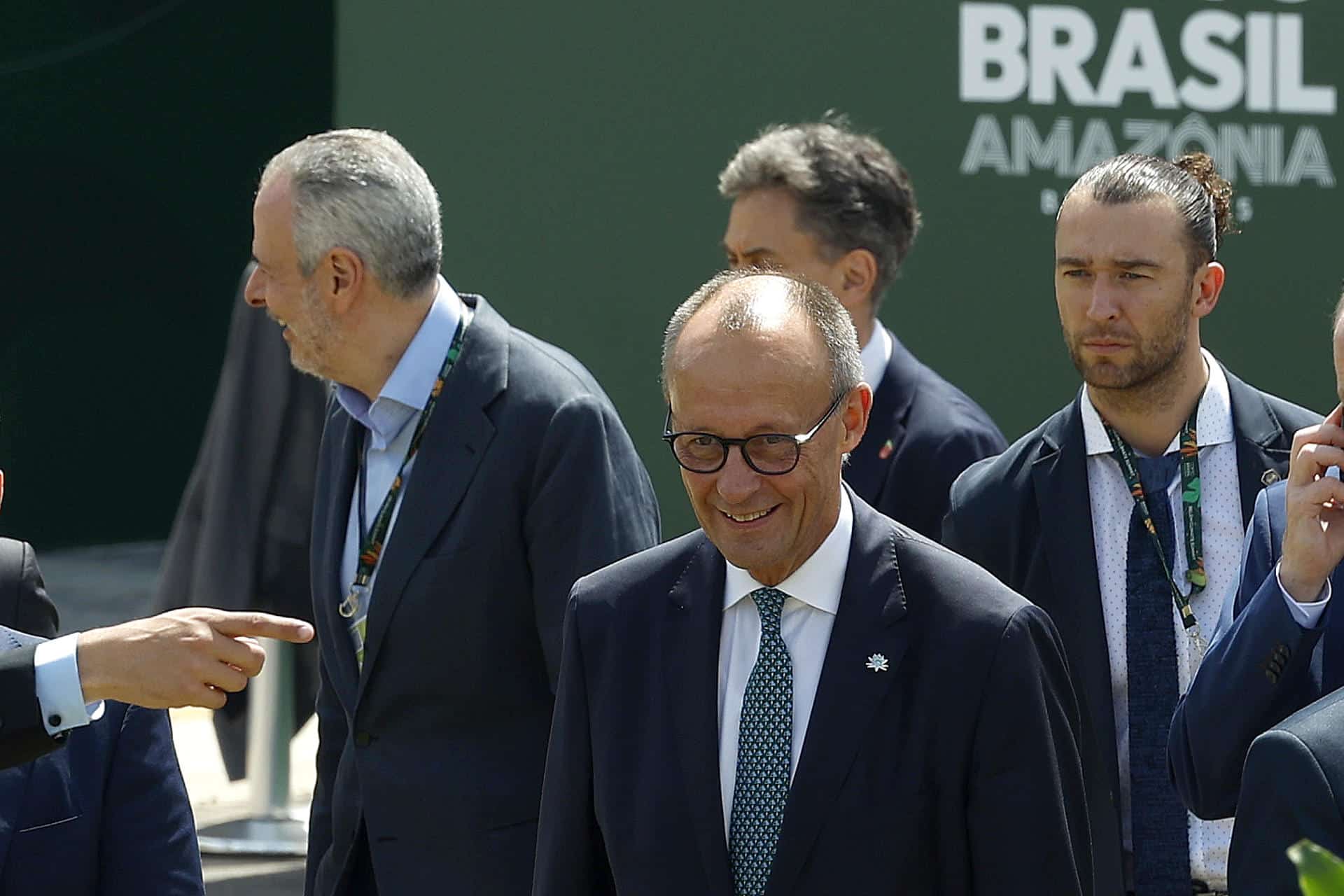 El canciller alemán, Friedrich Merz, en la cumbre de líderes de la COP30 en Belém, en la Amazonía brasileña. EFE/ Antonio Lacerda