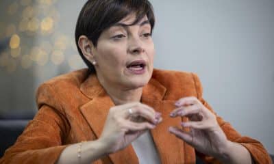 Fotografía de la ministra de Ciencia y Tecnología de Venezuela, Gabriela Jiménez, hablando durante una entrevista con EFE, en Caracas (Venezuela). EFE/ Miguel Gutiérrez