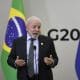 El presidente brasileño, Luiz Inacio Lula da Silva, comparece ante los medios informativos durante la cumbre del G20 en la ciudad sudafricana de Johannesburgo.EFE/EPA/Kim Ludbrook