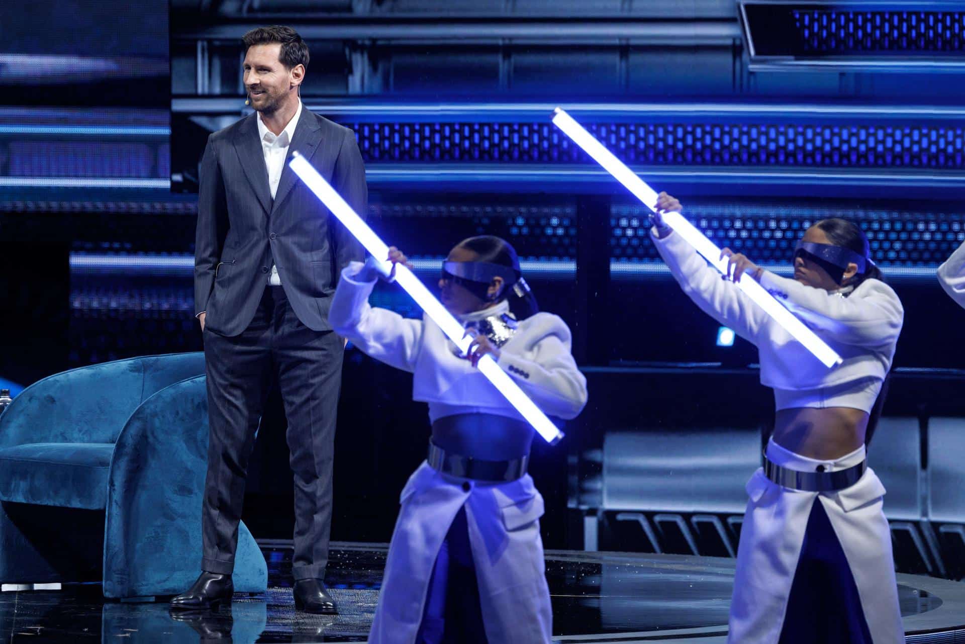 Lionel Messi en el American Business Forum (ABF), un foro que reúne entre el 5 y 6 de noviembre a líderes políticos, empresariales y deportistas en Miami. EFE/EPA/CRISTOBAL HERRERA-ULASHKEVICH