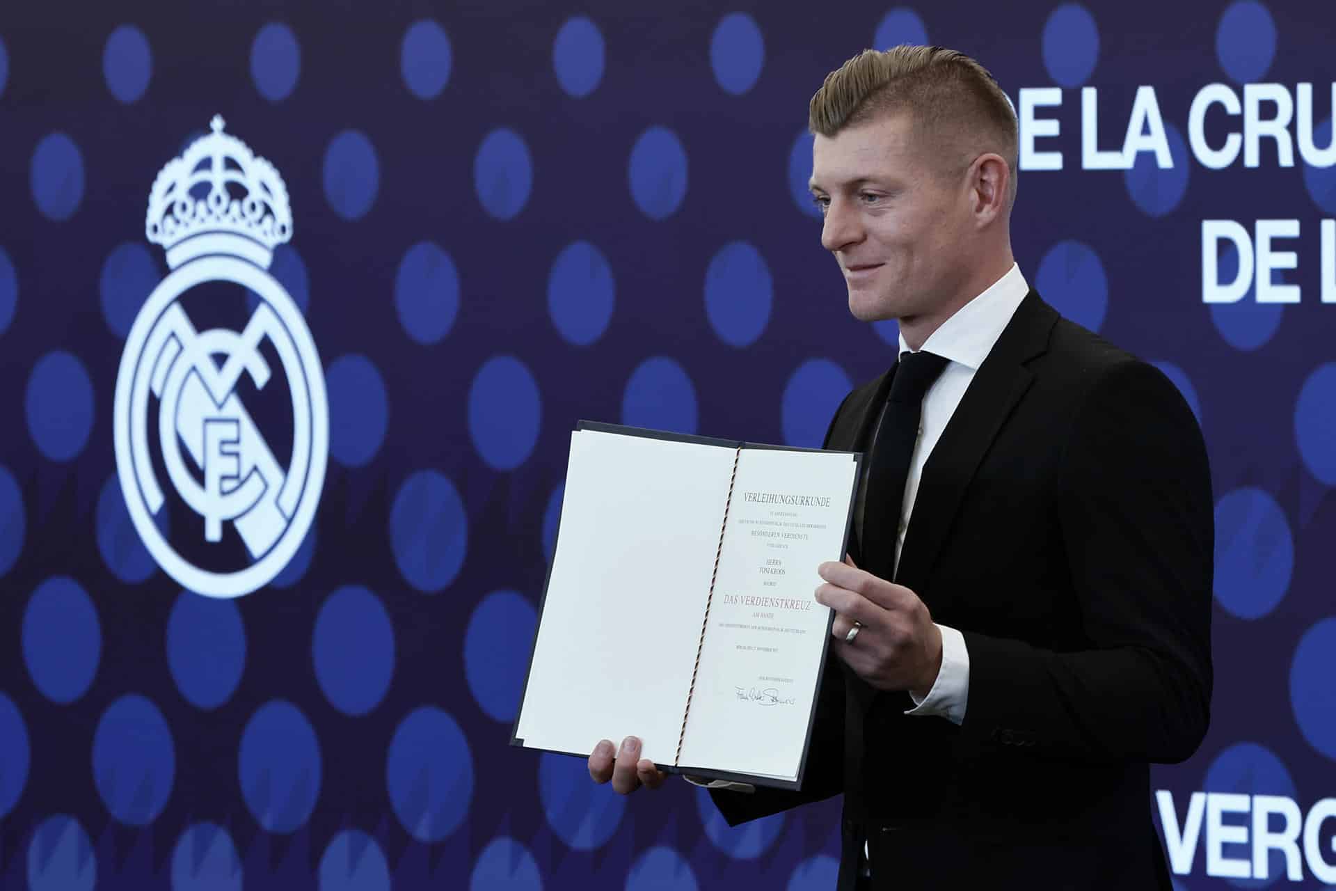 El exfutbolista del Real Madrid Toni Kroos posa este jueves en Madrid. EFE/ Sergio Perez
