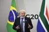 El presidente brasileño, Luiz Inacio Lula da Silva, comparece ante los medios informativos durante la cumbre del G20 en la ciudad sudafricana de Johannesburgo.EFE/EPA/Kim Ludbrook
