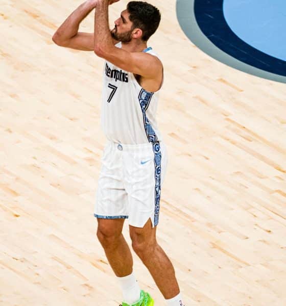 Santi Aldama, jugador español de Memphis Grizzlies. EFE/ Matthew A. Smith