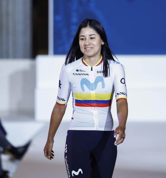 La ciclista colombiana Paula Patiño. EFE/ Rodrigo Jiménez