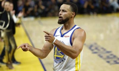 Stephen Curry durante un partido con los Golden State Warriors el pasado 23 de octubre. EFE/EPA/JOHN G. MABANGLO SHUTTERSTOCK OUT