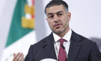 El secretario de Seguridad y Protección Ciudadana (SSPC), Omar García Harfuch, participa durante una rueda de prensa en Palacio Nacional de la Ciudad de México (México). Fotografía de archivo. EFE/Sáshenka Gutiérrez
