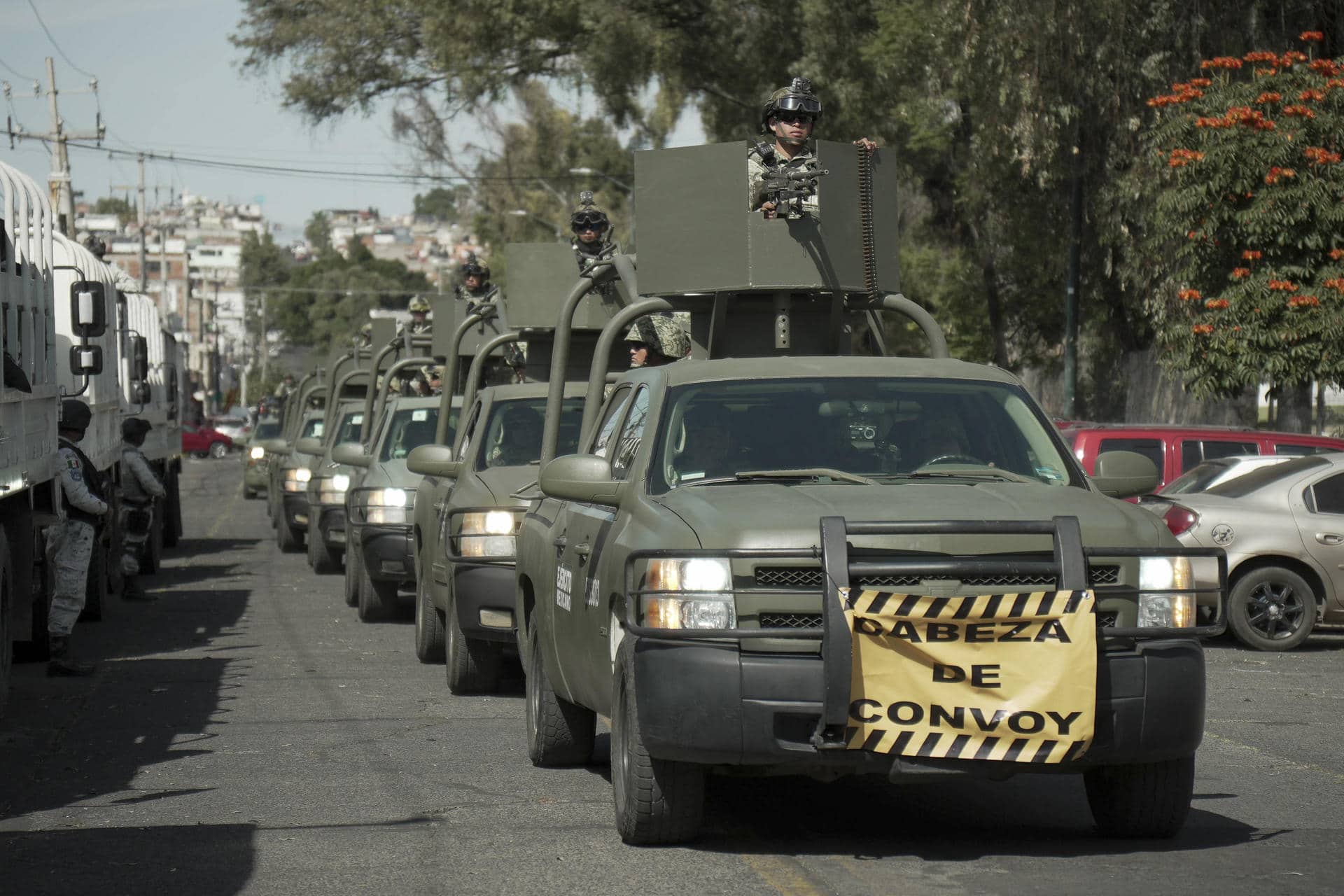 Integrantes de la Guardia Nacional llegan a Morelia, en el estado de Michoacán (México). Imagen de archivo. EFE/ Iván Villanueva