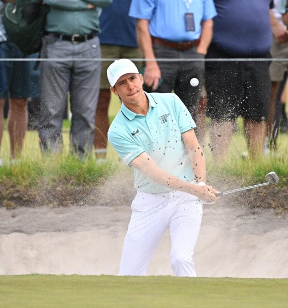 El mexicano Carlos Ortiz durante el Abierto de Australia de golf, este viernes. EFE/EPA/JAMES ROSS AUSTRALIA AND NEW ZEALAND OUT