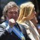El presidente electo de Argentina, Javier Milei, acompañado de su hermana Karina. EFE/ Enrique García Medina
