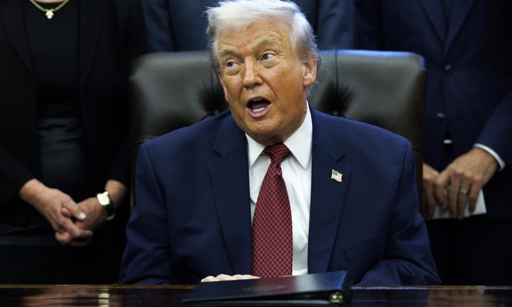 Fotografía del 3 de diciembre de 2025 del presidente de EE.UU., President Donald Trump. EFE/WILL OLIVER / POOL