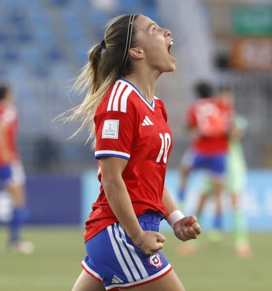 Yanara Aedo le dio el triunfo a Chile ante Paraguay en la Liga de Naciones Femenina en el estadio El Teniente, en Rancagua (Chile). EFE/Elvis González