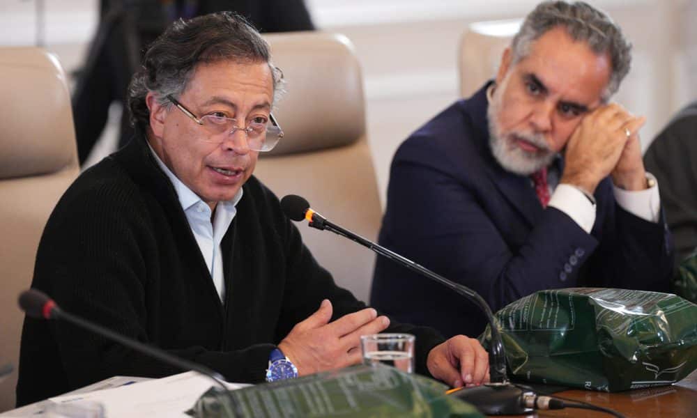 Fotografía cedida del presidente Gustavo Petro,durante un consejo de ministros este 10 de diciembre de 2025, en Bogotá (Colombia). EFE/ Presidencia de Colombia