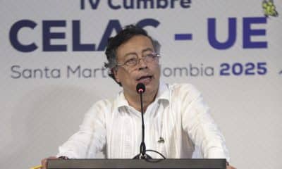 Fotografía de archivo del presidente de Colombia, Gustavo Petro, en Santa Marta (Colombia). EFE/ Carlos Ortega