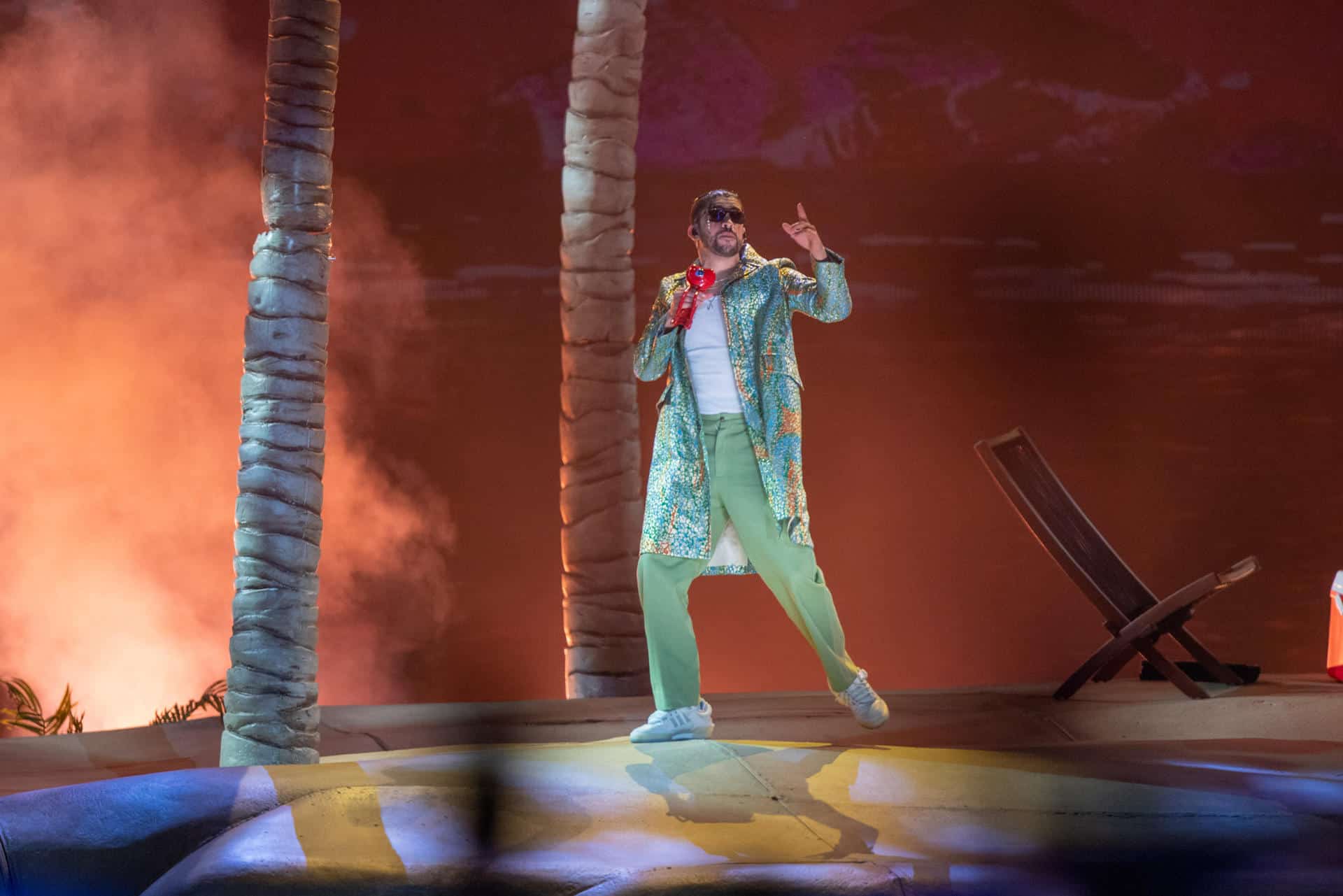 El cantante puertorriqueño Bad Bunny canta durante una presentación en la Ciudad de México (México). Imagen de archivo. EFE/ Isaac Esquivel