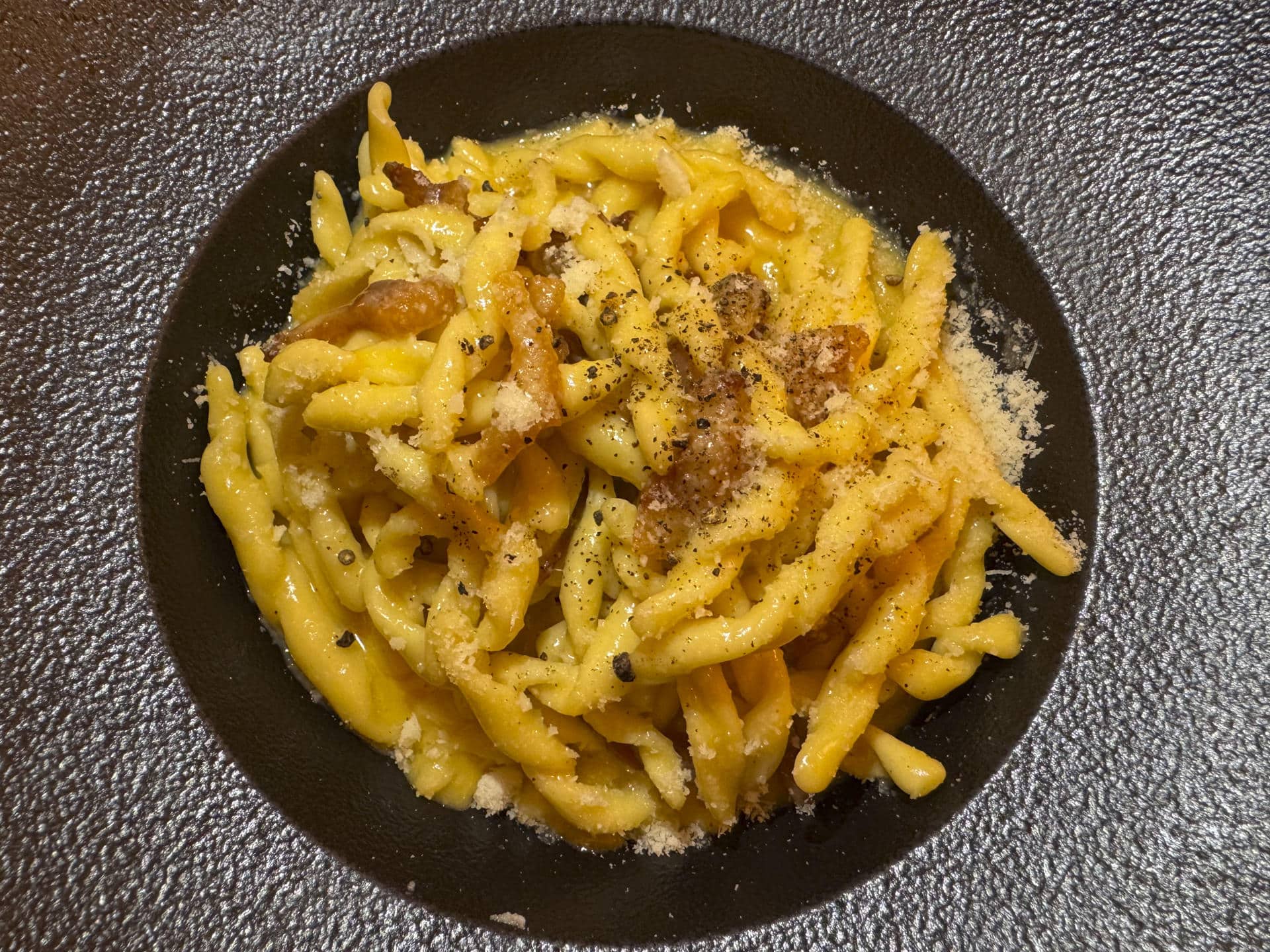 Fotografía de archivo de a 'carbonara', uno de los platos de pasta más emblemáticos de la cocina romana.
EFE/ Daniel Cáceres