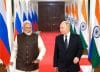 NEW DELHI (India), 04/12/2025.- Indian Prime Minister Narendra Modi (L) and Russian President Vladimir Putin (R) arrive for an informal dinner in the Prime Minister's residence in New Delhi, India, 04 December 2025. Vladimir Putin is on his two-day state visit to India. (Rusia, Nueva Delhi) EFE/EPA/ALEXANDER KAZAKOV/SPUTNIK/KREMLIN / POOL MANDATORY CREDIT

