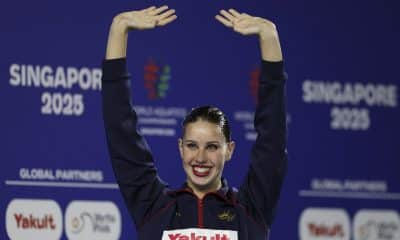 Foto de archivo de FAZRY ISMAIL en la que aparece la medallista de oro española Iris Tió en los Campeonatos del Mundo de Singapur.