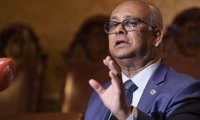 El secretario general de la Organización de los Estados Americanos (OEA), Albert Ramdin, habla durante una rueda de prensa. Imagen de archivo. EFE/ Lenin Nolly