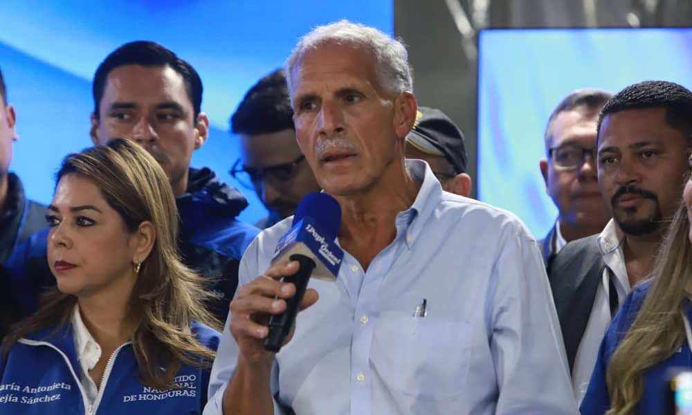 Fotografía de archivo del 30 de Noviembre de 2025 del candidato a la Presidencia de Honduras por el Partido Nacional, Nasry Asfura, en Tegucigalpa (Honduras). EFE/ STR