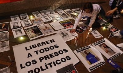 Fotografía de archivo de una manifestación para exigir la liberación de los presos políticos en Venezuela. EFE/ Mauricio Dueñas Castañeda