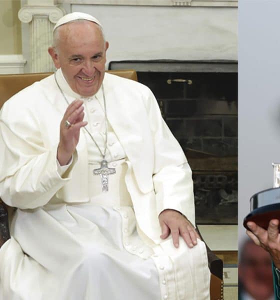 Combo de fotografías de archivo que muestra de izquierda a derecha al guardameta Hugo Orlando Gatti, el papa Francisco, el golfista norirlandés Rory McIlroy. EFE/Archivo