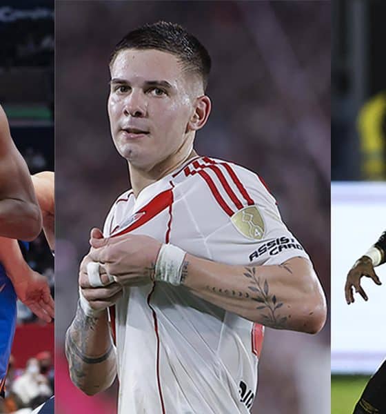 Combo de fotografías de archivo que muestra de izquierda a derecha, Shai-Gilgeous Alexander, Franco Mastantuono y Neymar. EFE/ Archivo