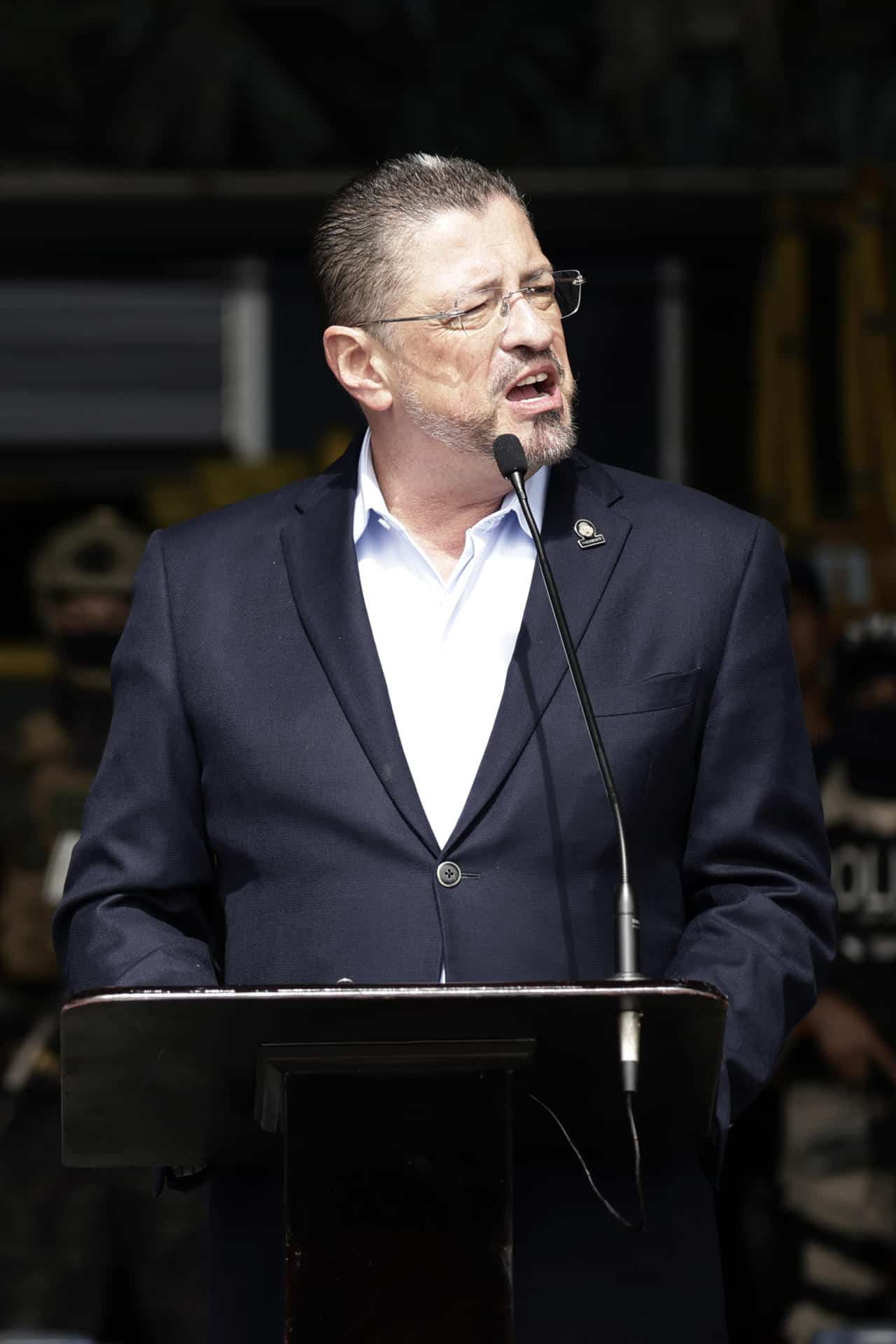 Fotografía de archivo donde aparece el presidente de Costa Rica, Rodrigo Chaves. EFE/ Jeffrey Arguedas